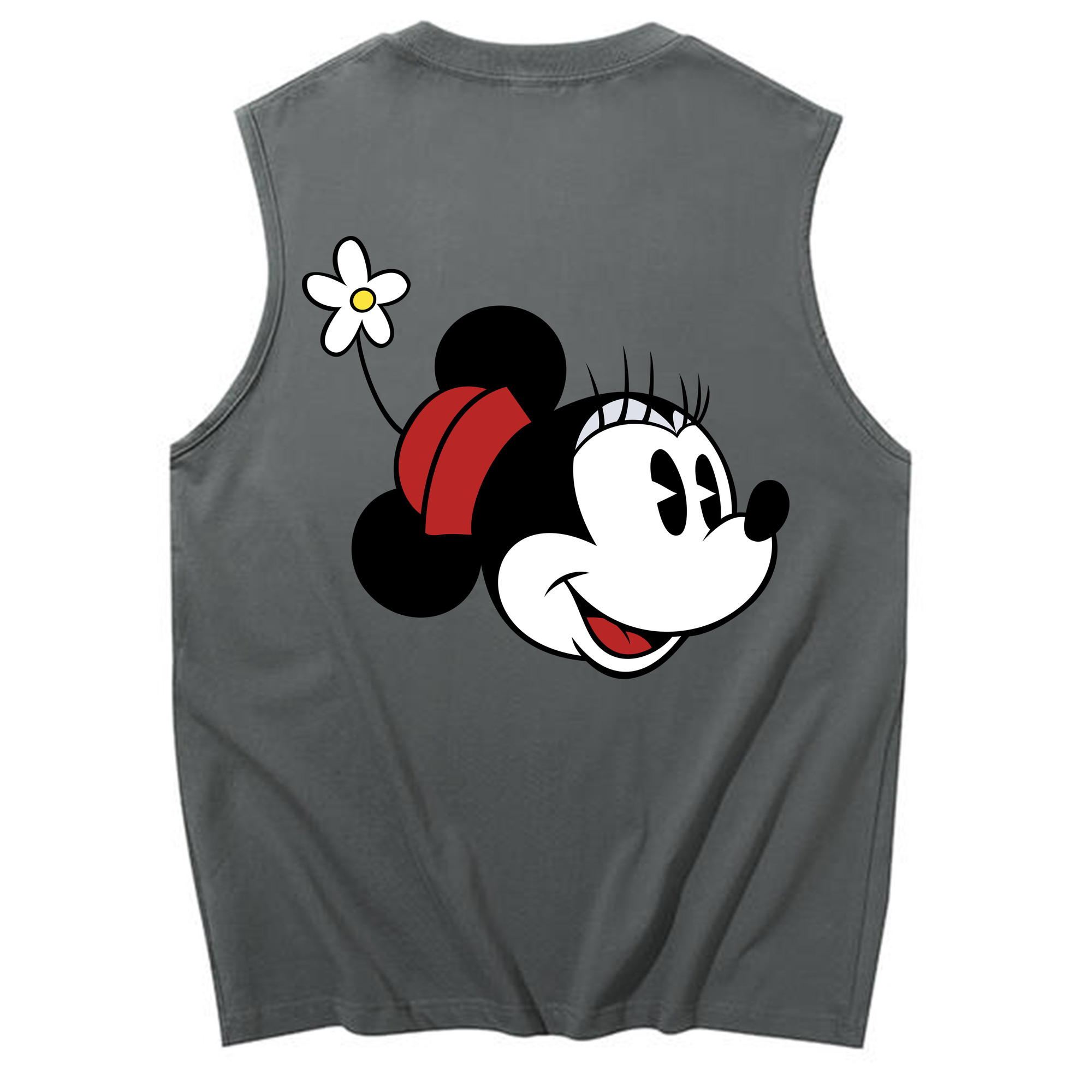 ミッキーマウス Mickey Mouse コットン100％タンクトップ（背面プリント）